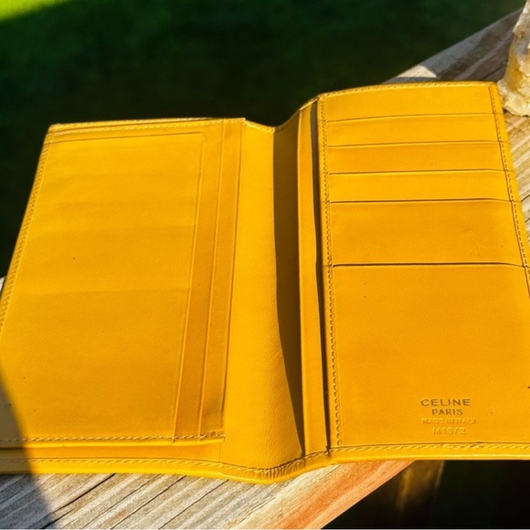 Celine Macadam Yellow/Brown Wallet - Picture 5 of 6